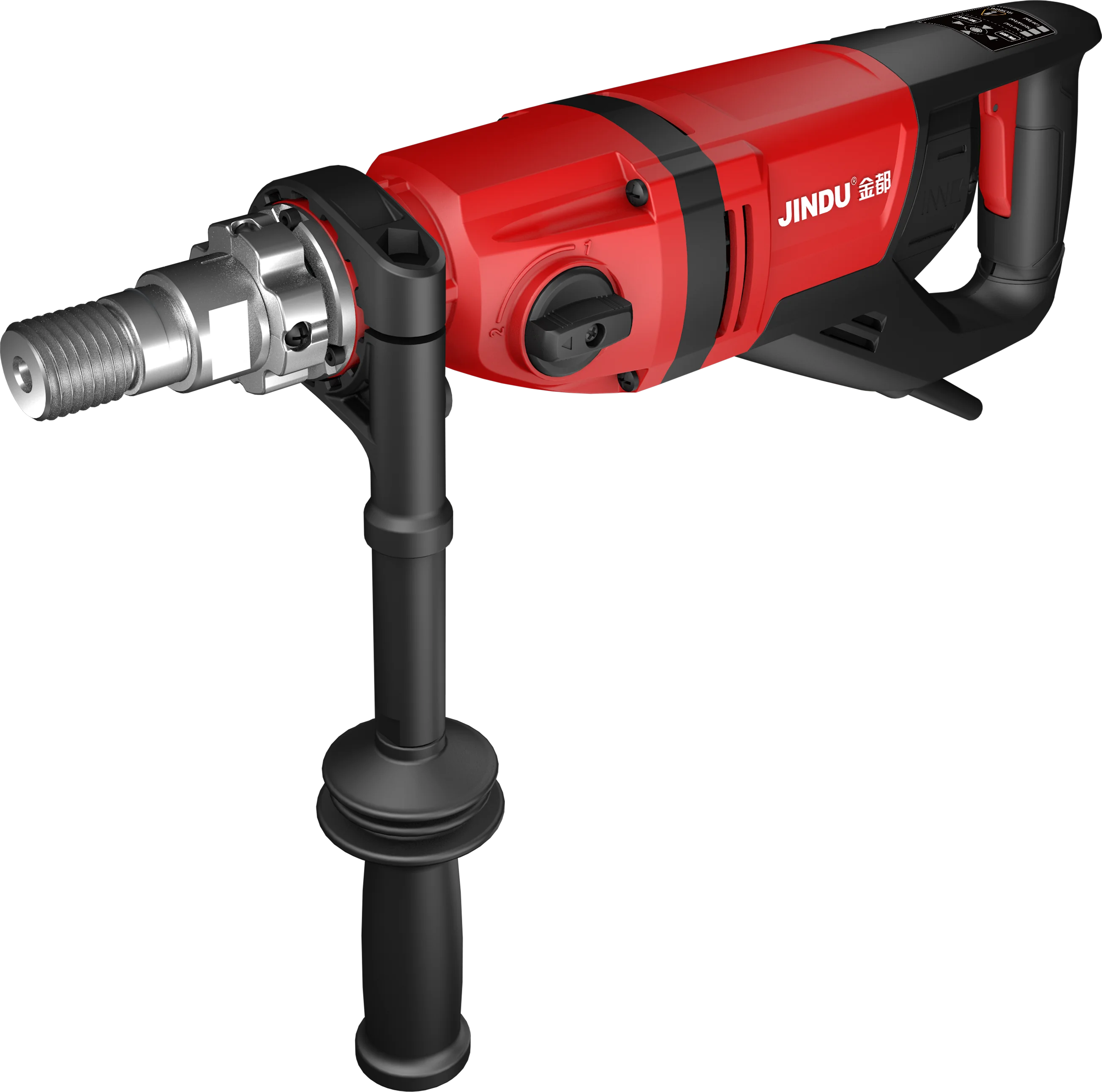 JINDU 2000W Portable  Diamond Core Drill Machine,2 Speeds with impact function - Two speeds with Auto-stop, Led level indicator