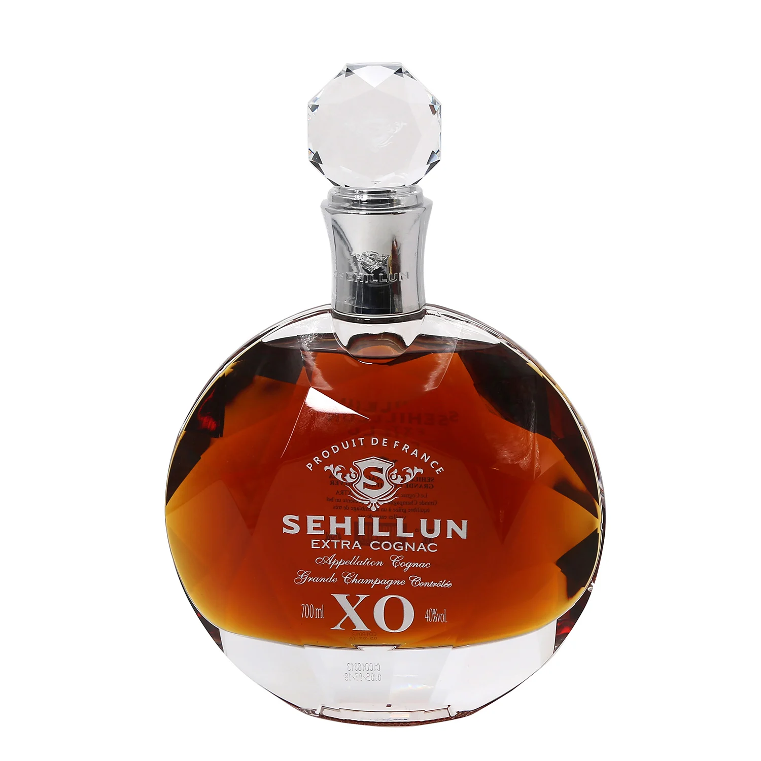 super flint glass bottle with crystal cap for brandy tequila glass bottles 700ml