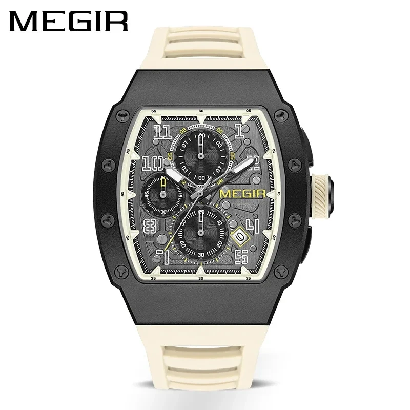 MEGIR 8411 New Arrival Quartz Mens Watches Luxury Man Fashion Wristwatch Special Style Watch For Men Custom Your Own Logo