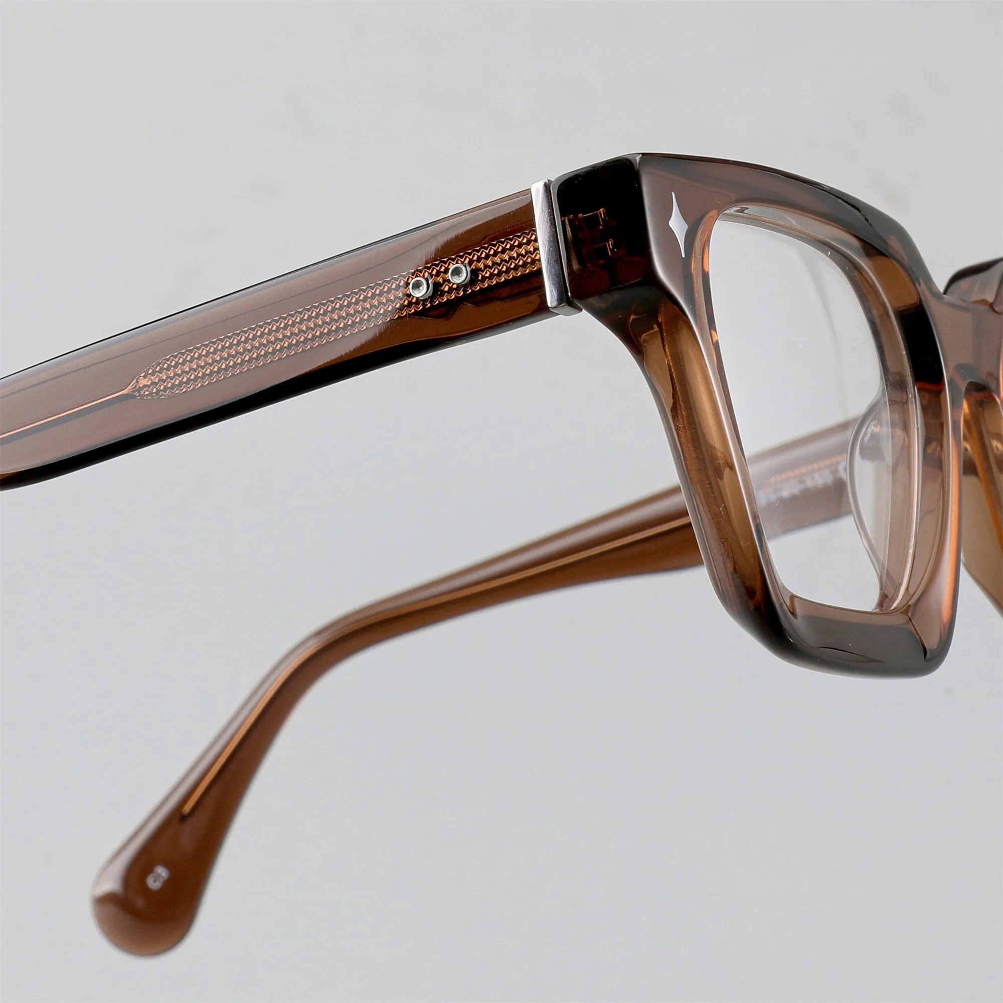 F3302 Vintage Square Glasses Frame Men Classic Candy Color Green Glasses Hand Made 8.0mm Acetate Eyeglasses For Male