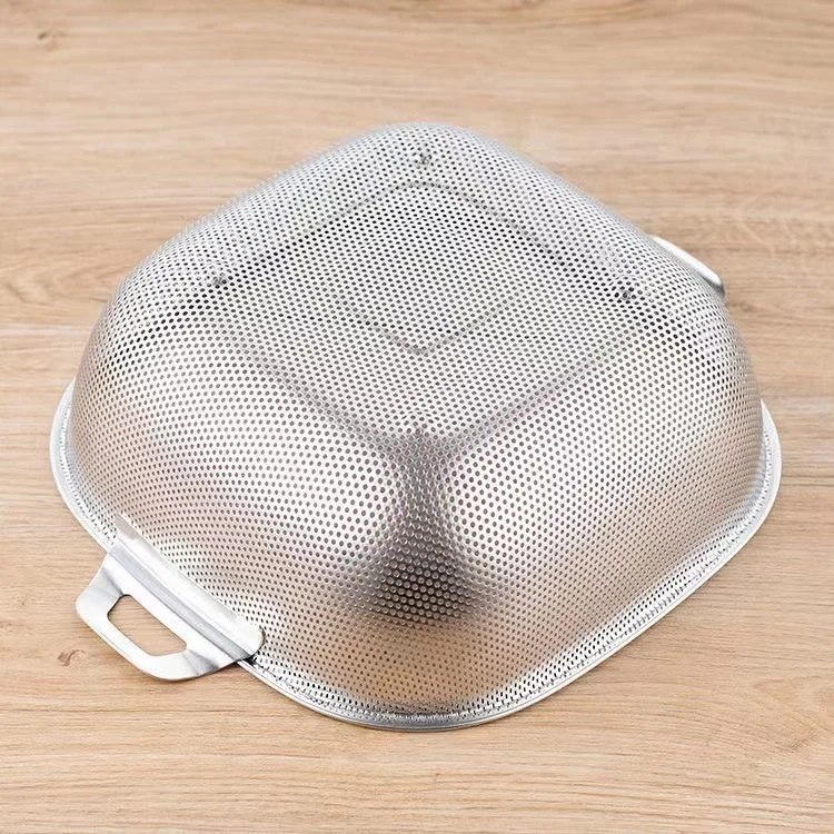 Square Shape Stainless Steel Strainer Food Strainer Vegetable Colander