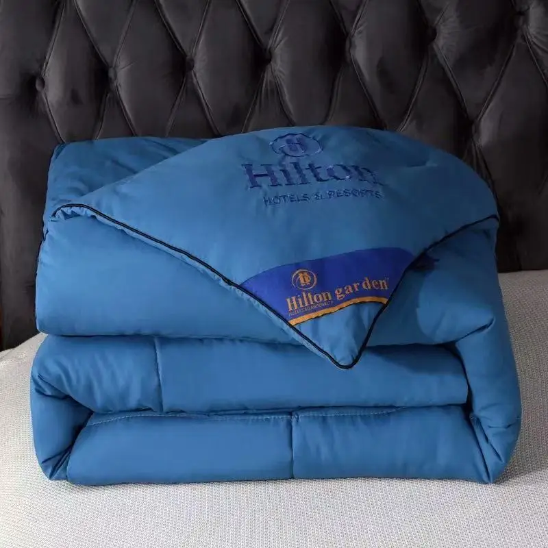 Shopify Лидер продаж Hilton Стёганое ватное одеяло для отеля летом прохладно как голая стеганное пододеяльник с сумкой
