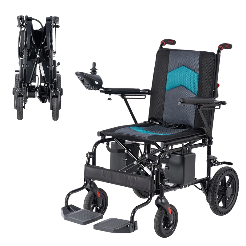 250W*2 Dual Big Motors Portable Folding Electric Stroller For Disabled People Battery Power Wheelchair With Anti-Tip Rollers