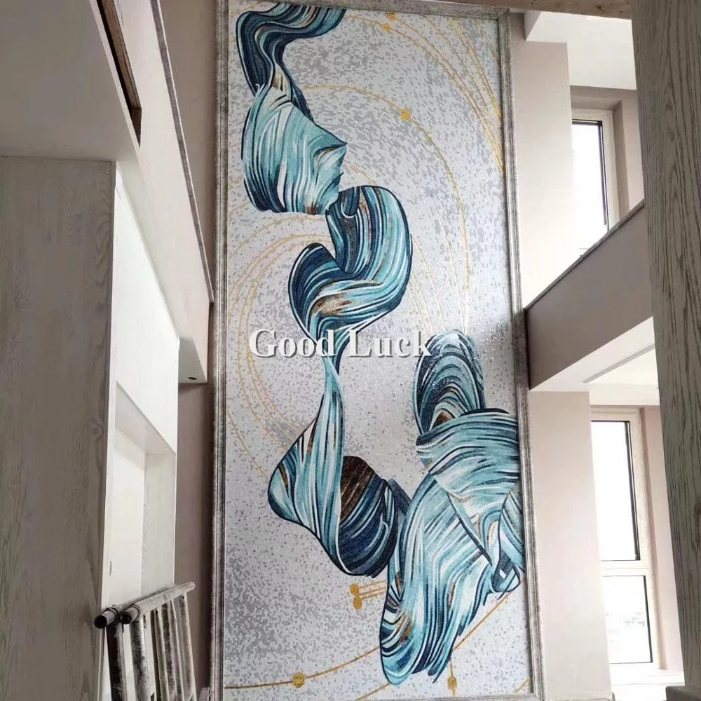 Customized Art Wall Mural Glass Mosaic Tile Design Mural Mosaic