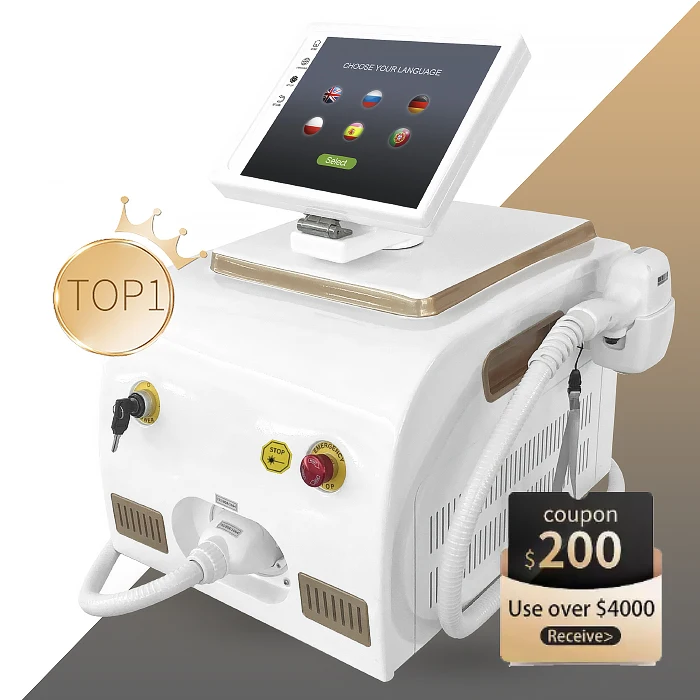 Unique Shell Hair Removal Diode Laser 3 wave 755 808 1064 Portable Hair Removal 808 Laser Diodo Machine diode laser
