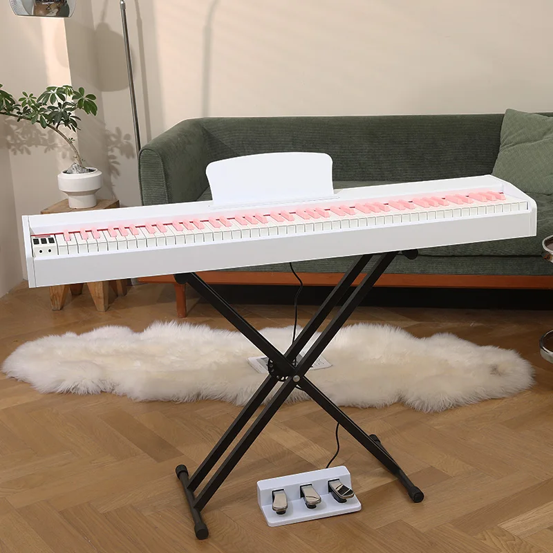 musical keyboard adjacent depressible levers or keys on a musical instrument piano keyboard