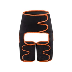 Women ladies 3 In 1 Waist And Thigh Trimmer Slimming Belt High workout fitness Trainer waist Sweat Belt for bodybuilding