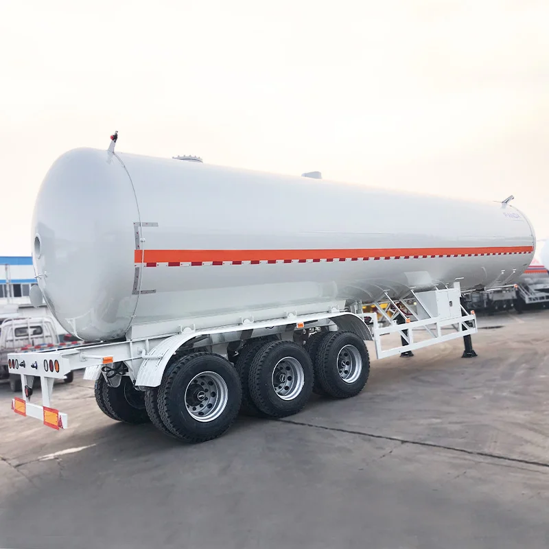 ASME/ADR 61900 Liter LP Gas Tanker 30ton LPG Tank Semi Trailer Truck Steel King Pin Lowboy Low Bed Loader Truck Trailer 30-60m3