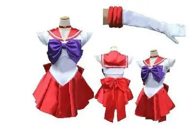 Sailor Moon Mars  Mercury Jupiter Venus Red Sailor moon Costume Cosplay Uniform Fancy Dress ecoparty