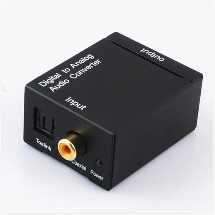Digital to analog audio converter with 3.5 amplifier power amplifier IC fiber coaxial to analog audio decoder