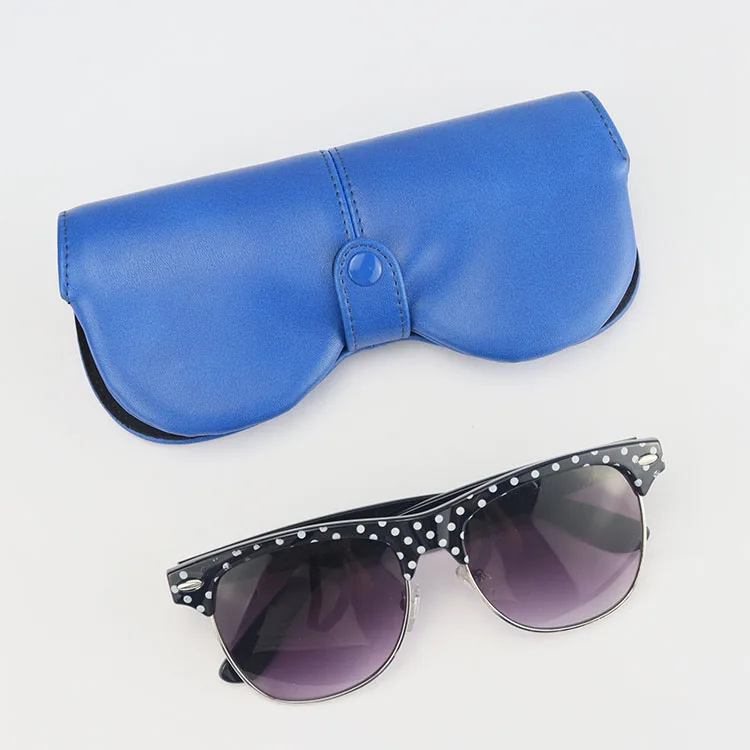 customized color leather soft bag glasses case PU glasses leather case sunglasses set