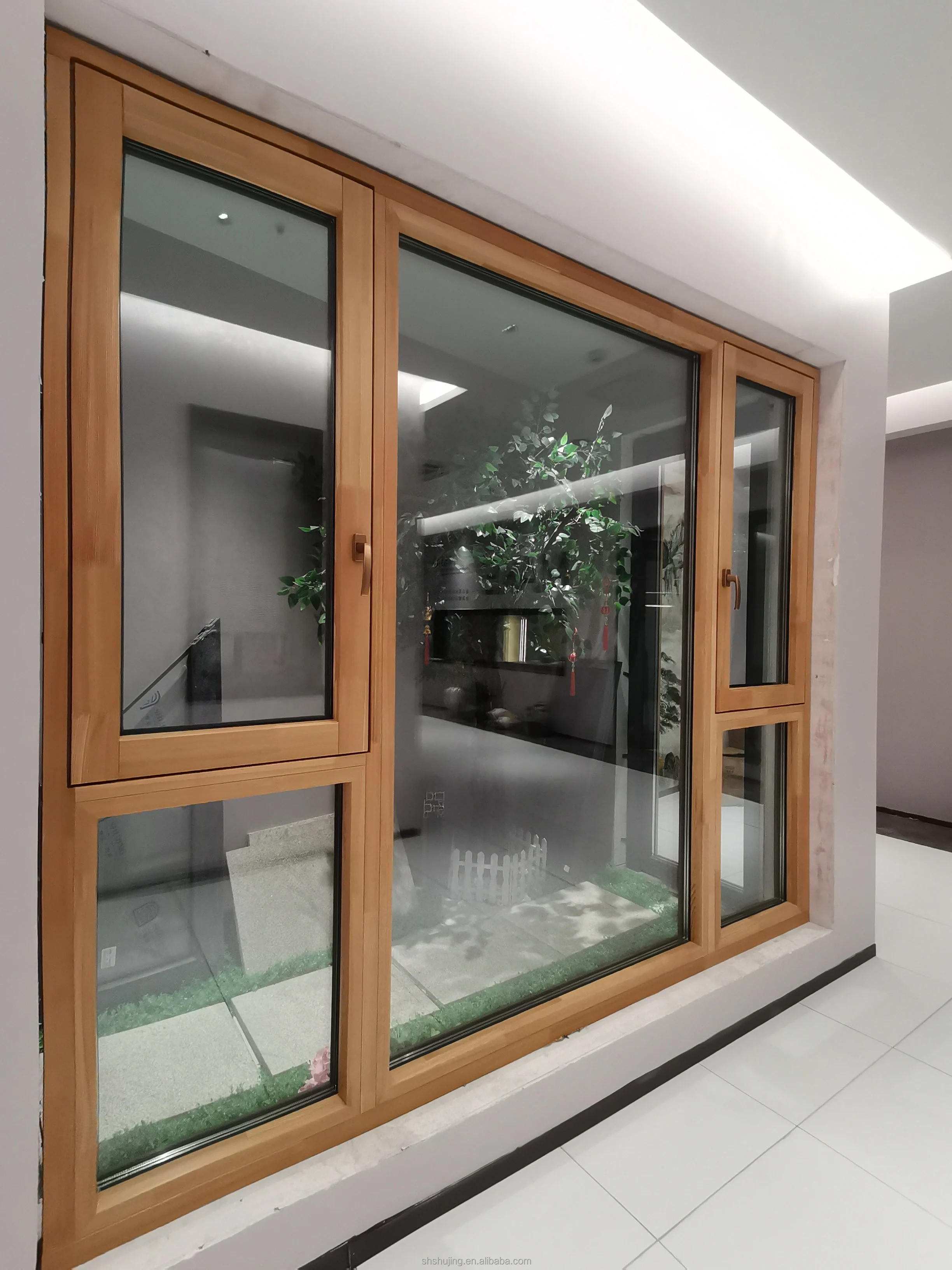 Hot sale aluminum clad wood window in