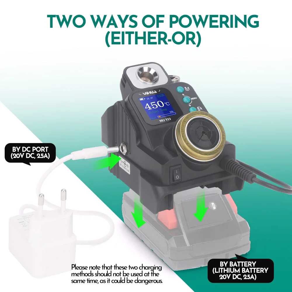 YIHUA 982-VI 3 Precision Soldering Iron Station for  MIWOQI 20V Battery Quick Heating Lead-Free Soldering