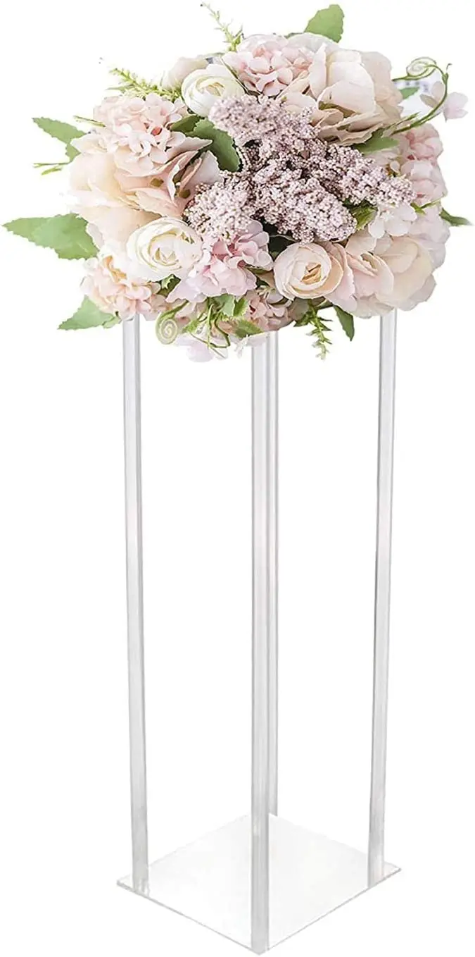 Acrylic Clear Vases for Wedding Centerpieces Engagement Home Party Table Decor Centerpiece Vases Rectangular  Flower Stand