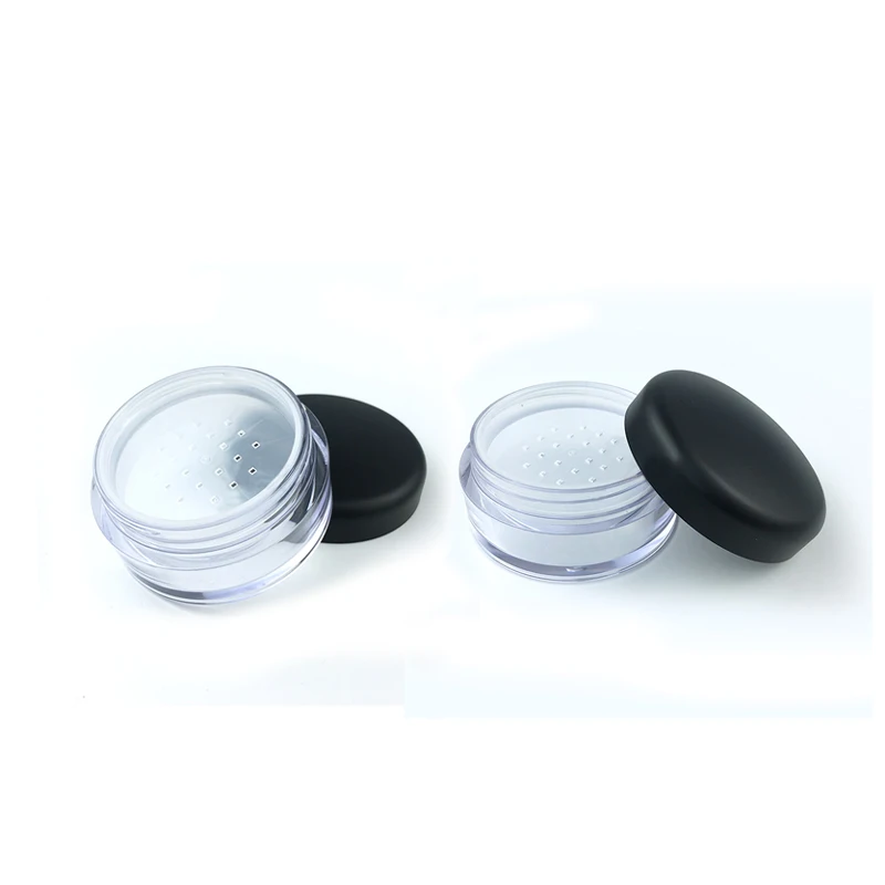 Factory sales 5g 30g 50g loose powder jar with sifter compact container 10g Powder Makeup Jar for Loose Powder Cosmetic Sifter