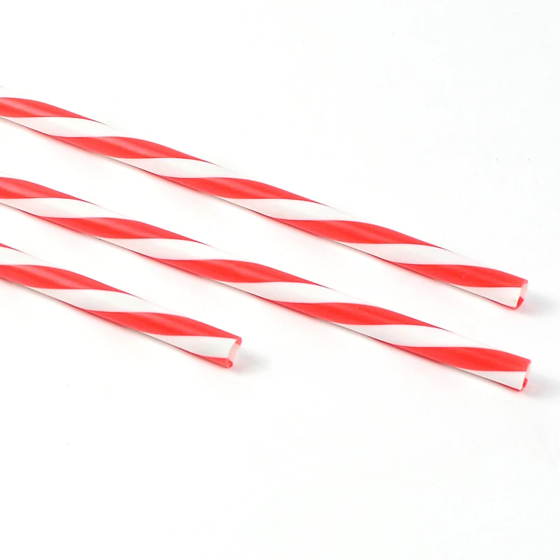 Can Be Customized PP Plastic Straw Stripe Color Rotary Thread Straw Color Pvc Pipe Water Pipe Pvc Pipe Fitting