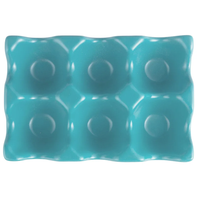
Simple Style Kitchen Utensils Ceramic Egg Grid Household Storage Egg Tray 