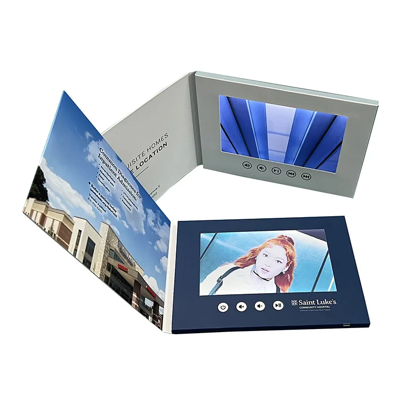 customized 7 inch hd ips screen lcd chinese homemade video brochure 10.1 inch  tft video player brochure video book b ts photos