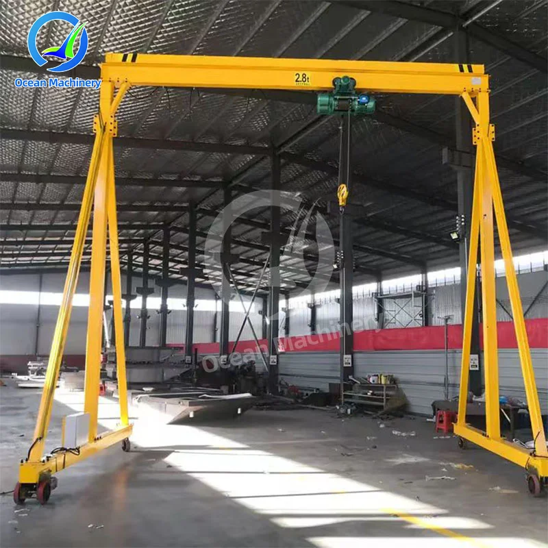 OCEAN 200kg Single Beam Gantry Crane Machine Rtg 35 Ton 80 Ton Mobile Container Cantilever Gantry Crane