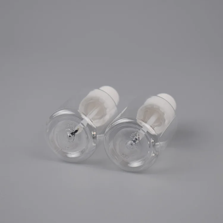 100pcs 20ml Small empty nail polish plastic bottles with brush white cap and mixing balls for nail art sample