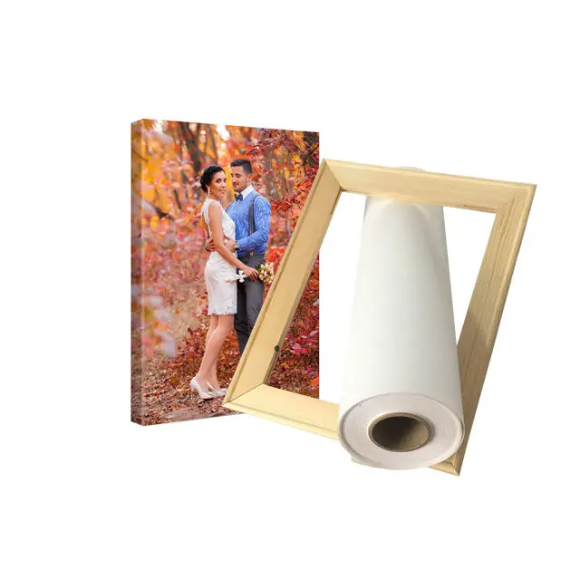 Aoli Canvas Roll Painting Semi Glossy Polycoton Polyester Canvas Roll For Printing Cotton Canvas White Roll