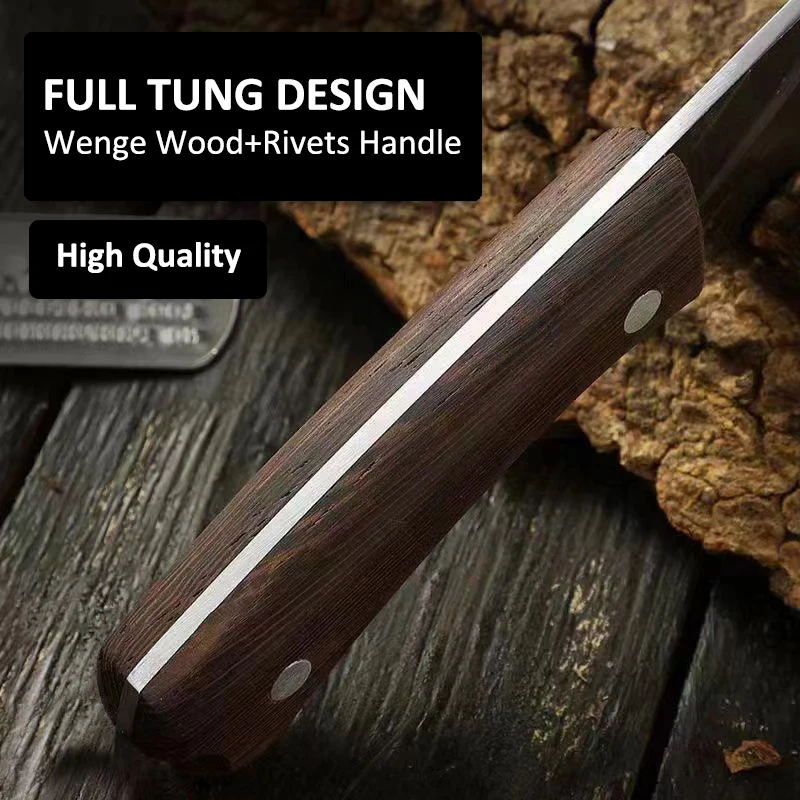 4 Inch cleaver Knife Forged Kitchen Knife Serbian Knife  with Wood Handle