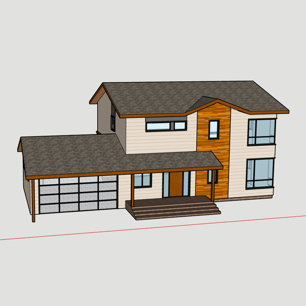 253Sqm  2 Storey 4 Bedroom Cheap Price Pre Fab Home Casas Luxury Modern Design Modular Module Prefabricate Prefab House Villa