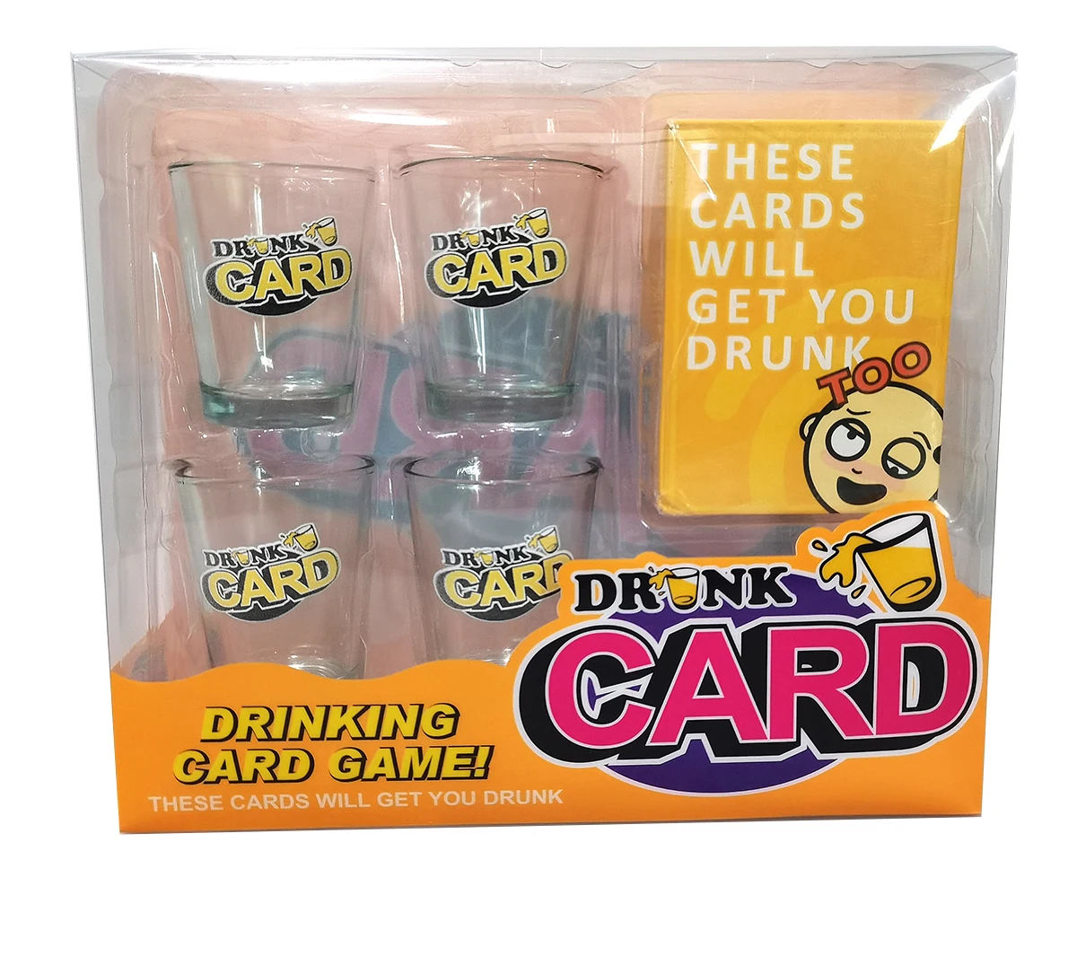 Custom Getting Drunk Cards With Plastic Cup Bar Party Poker Board Game Adults Playing Cards