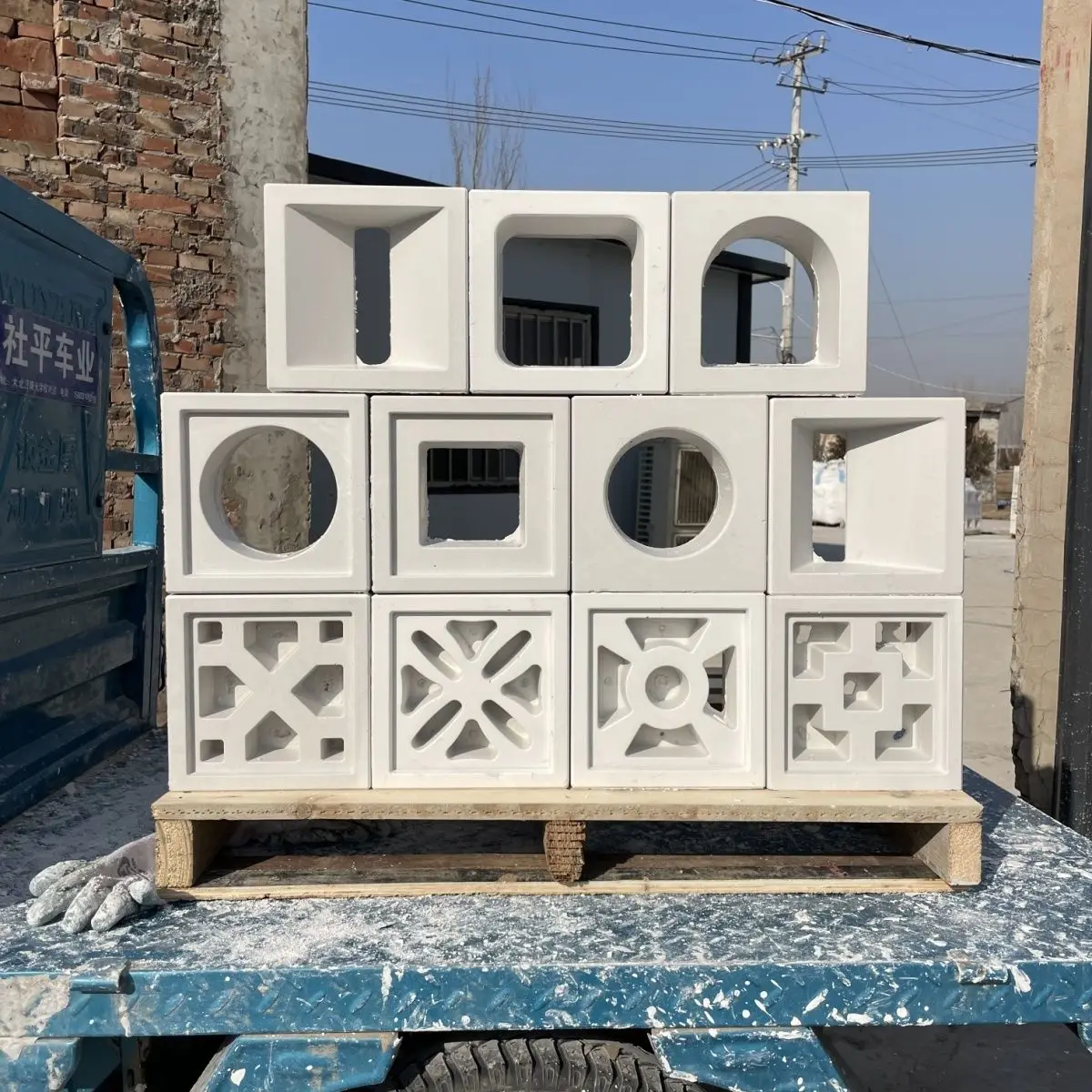 2024 New Breeze Block Double Sides Arch Shape Hollow Molds for Wall Stone Decoration