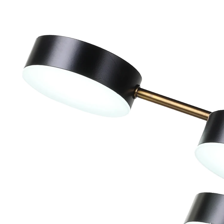 Лидер продаж Классическая алюминий гладить дома nordic современный черный led люстра подвесной