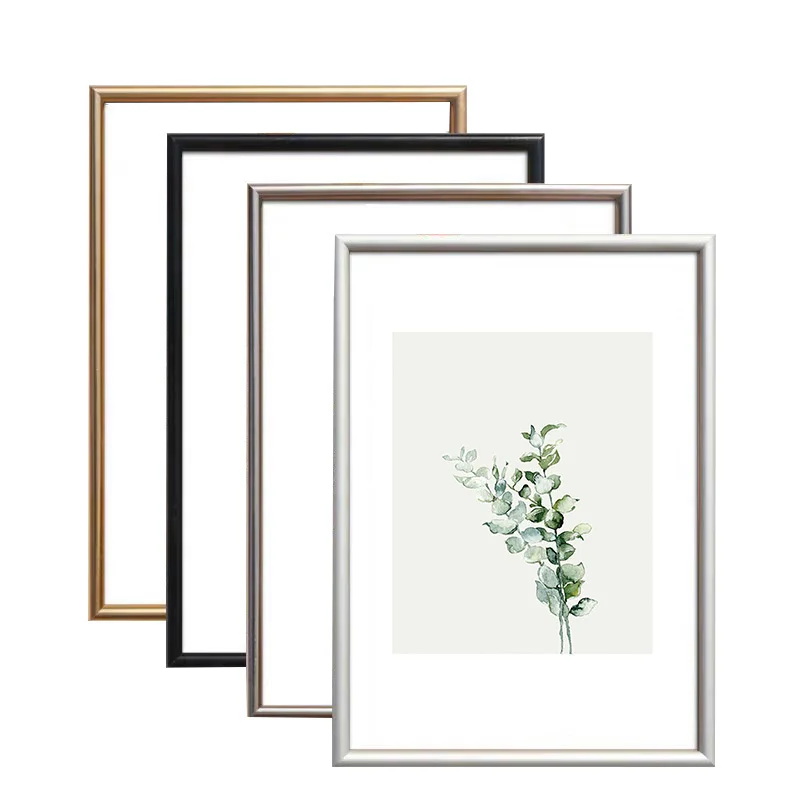 
Factory wholesale all size colored A1 A2 A3 A4 metal aluminum picture photo frames profile large plastic picture frames 