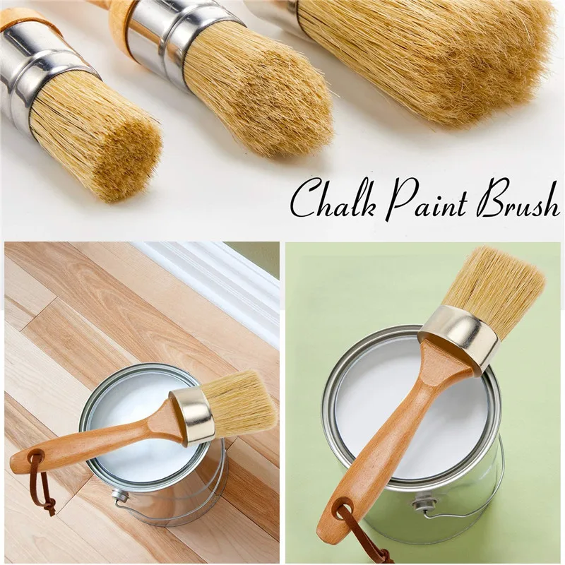 High Grade Wooden Handle Synthetic Fiber Double Color Paint Brush Home Wall Paint Brushes