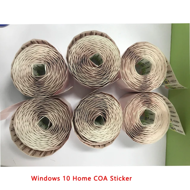 Wholesale Windows 10  Professinal /Windows 10 Pro COA Sticker 6 Months guaranteed DHL Free Shipping Yellow Color(1 set= 10 pcs)