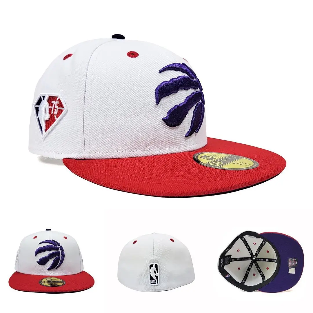 Wholesale New style gorras era 3D embroidery Custom Logo Flat Brim fitted hat Sports Caps  Snapback Basketball Hats For Men