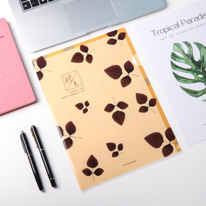 Wholesale A4 Size Plastic PVC PP File Folder L Shape File Folder for Office School