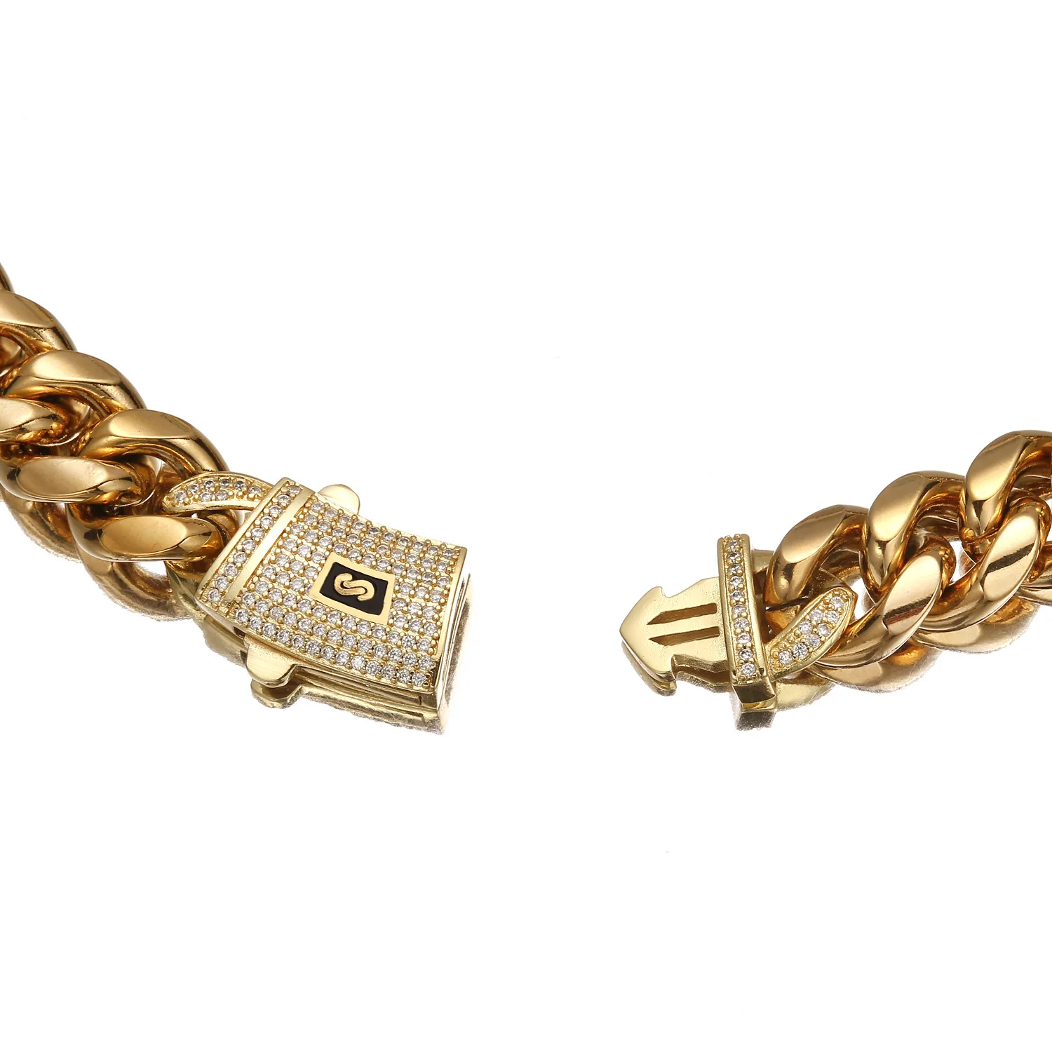 Stainless Steel 6mm 8mm 10mm 12mm 14mm Hip Hop Cuban Link Chain 14k 18k Fashion Monaco Necklace for Men
