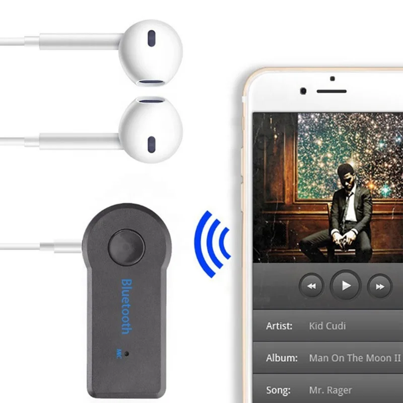 Музыкальный адаптер мини aux bluetooth аудио приемник разъем 3 5 мм Автомобильный музыкальный комплект громкой связи для звонков беспроводной аудиоприемник