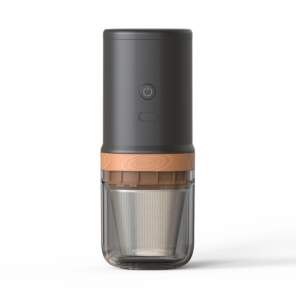 Electric Grinder with Coffee Filter 25 Gears Adjustable 24W Portable Coffee Maker Burr Mill Coffee Bean Grinder