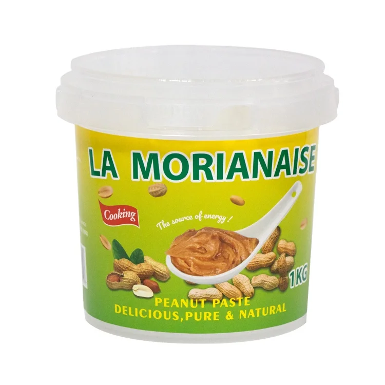 1L Food Grade clear Plastic Bucket Buckets With Lid Wholesale Can Printing logo Ice Cream