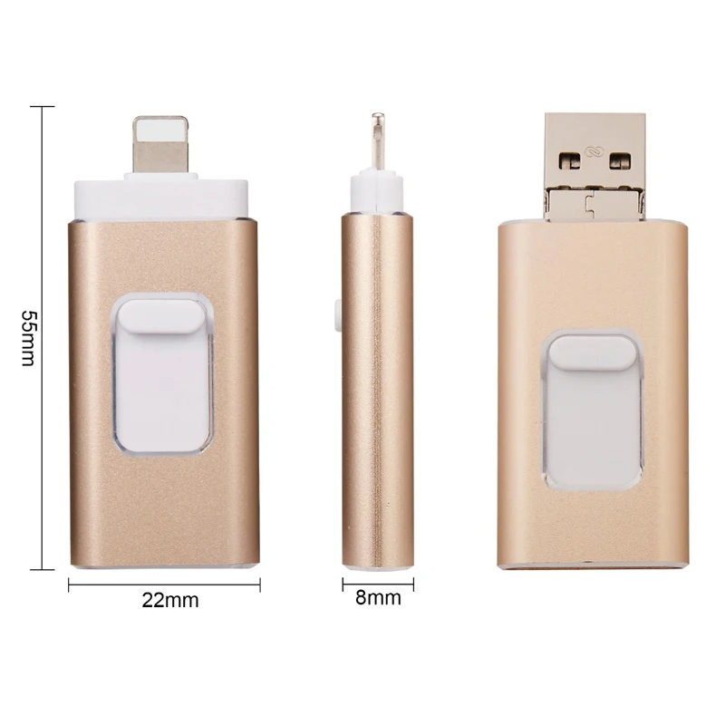 Gitra Custom Logo Type C Otg Flash Drive 256mb 8gb 16 G 32 Gb 64gb 128gb Pendrive Wholesale 3 In 1 Type-C Otg Usb Flash Drive