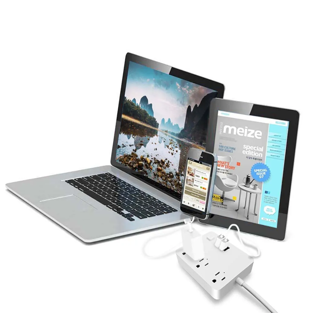 Smart Power Strip Surge Protector USA with 3 AC Outlets 3 USB Ports 110v APP Remote Voice Control with Alexa Google Assistant