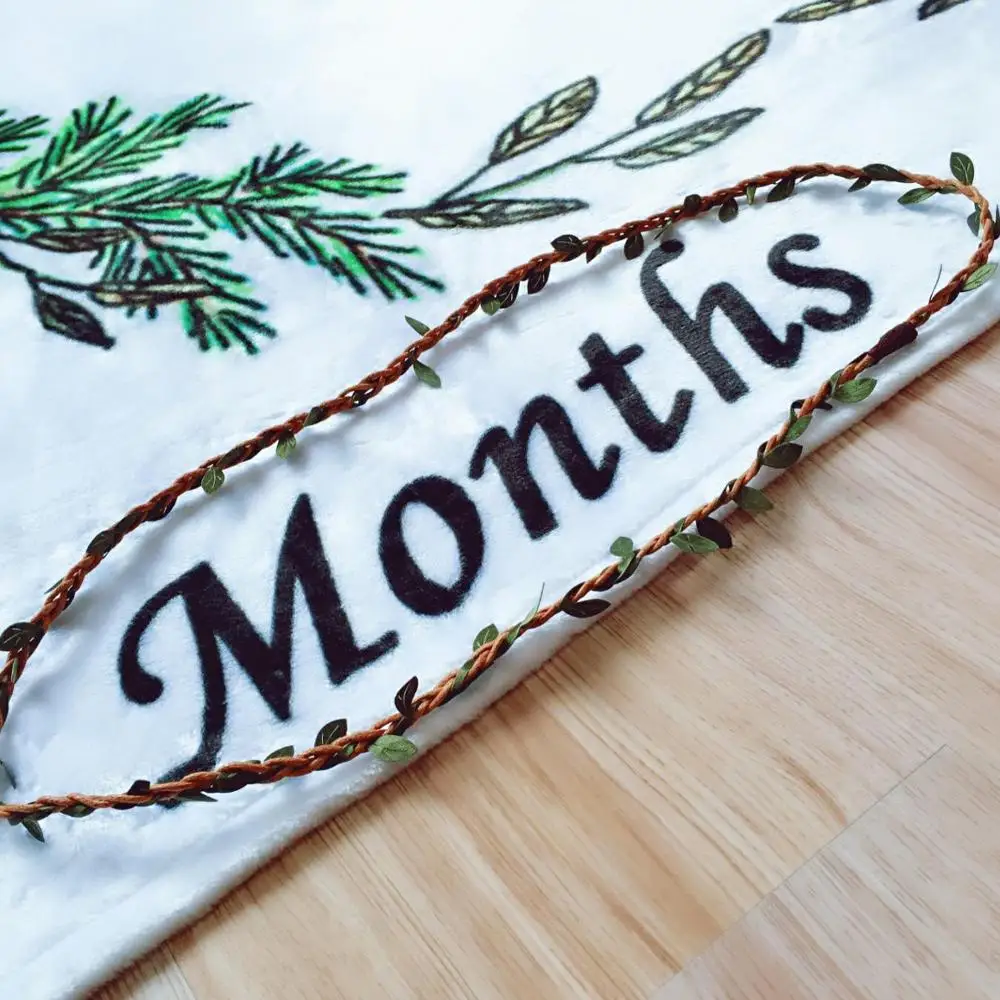 custom professional  Extra Cozy Bliss  customized 100% polyester custom baby milestone blanket