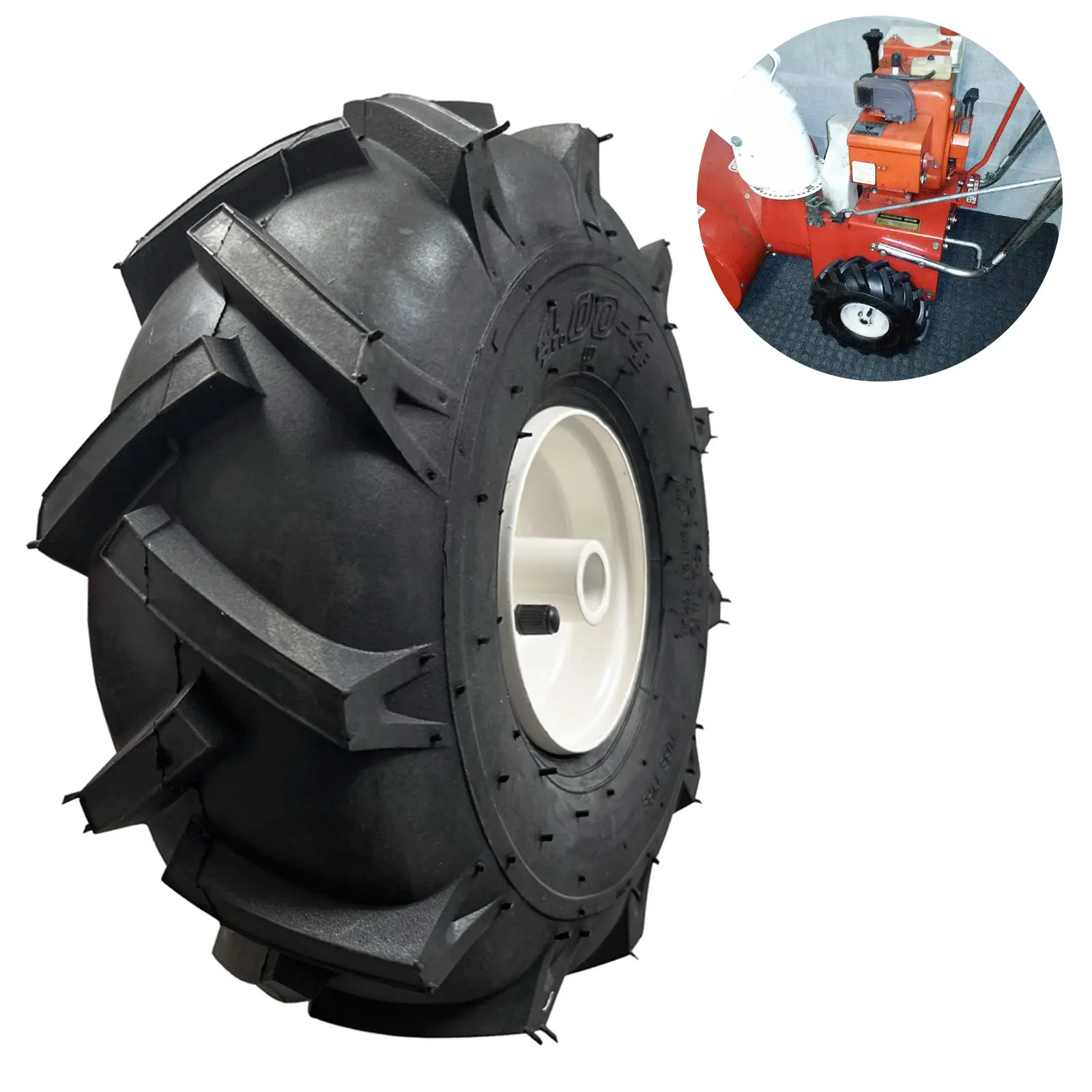 11x4.00-4 Pneumatic Rubber Wheel Cultivator Agriculture Tractor Tiller Replacement Wheel