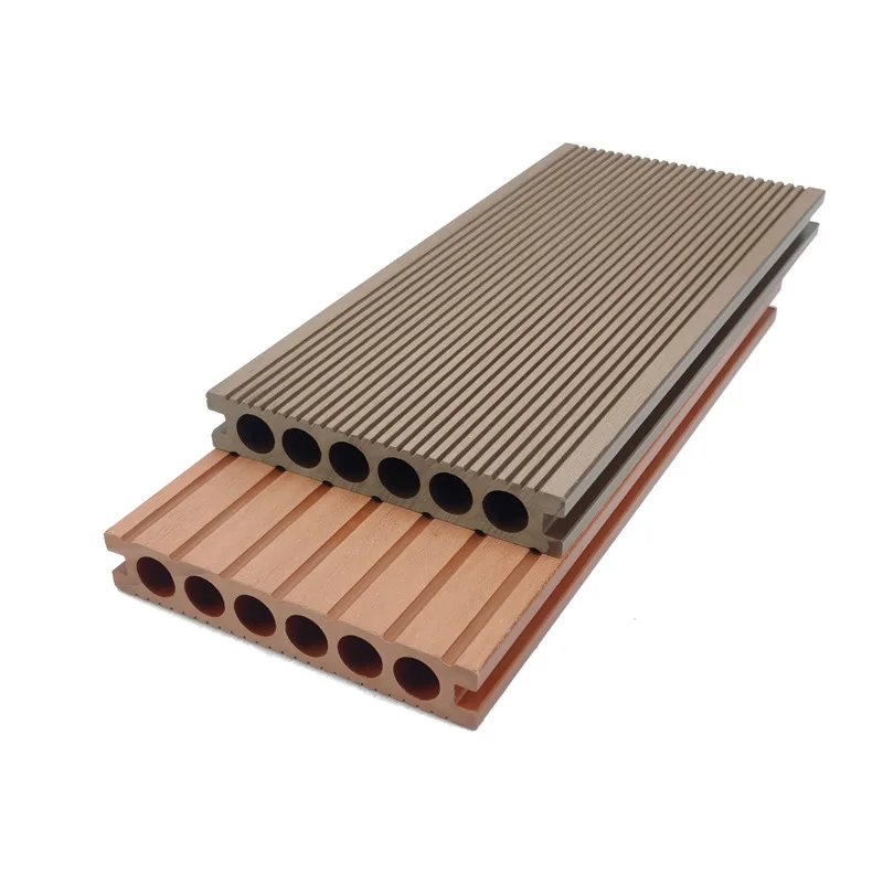 China Factory Linear Floor Hollow Wood Plastic Composite Decking Waterproof Outdoor WPC Decking Floor