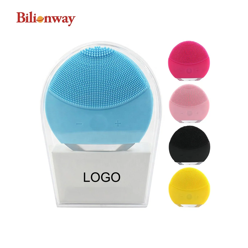
Private Label Silicone Vibration Facial Cleansing Brush Ultrasonic USB Charge Deep Clean Electric Face Pore Cleaner 