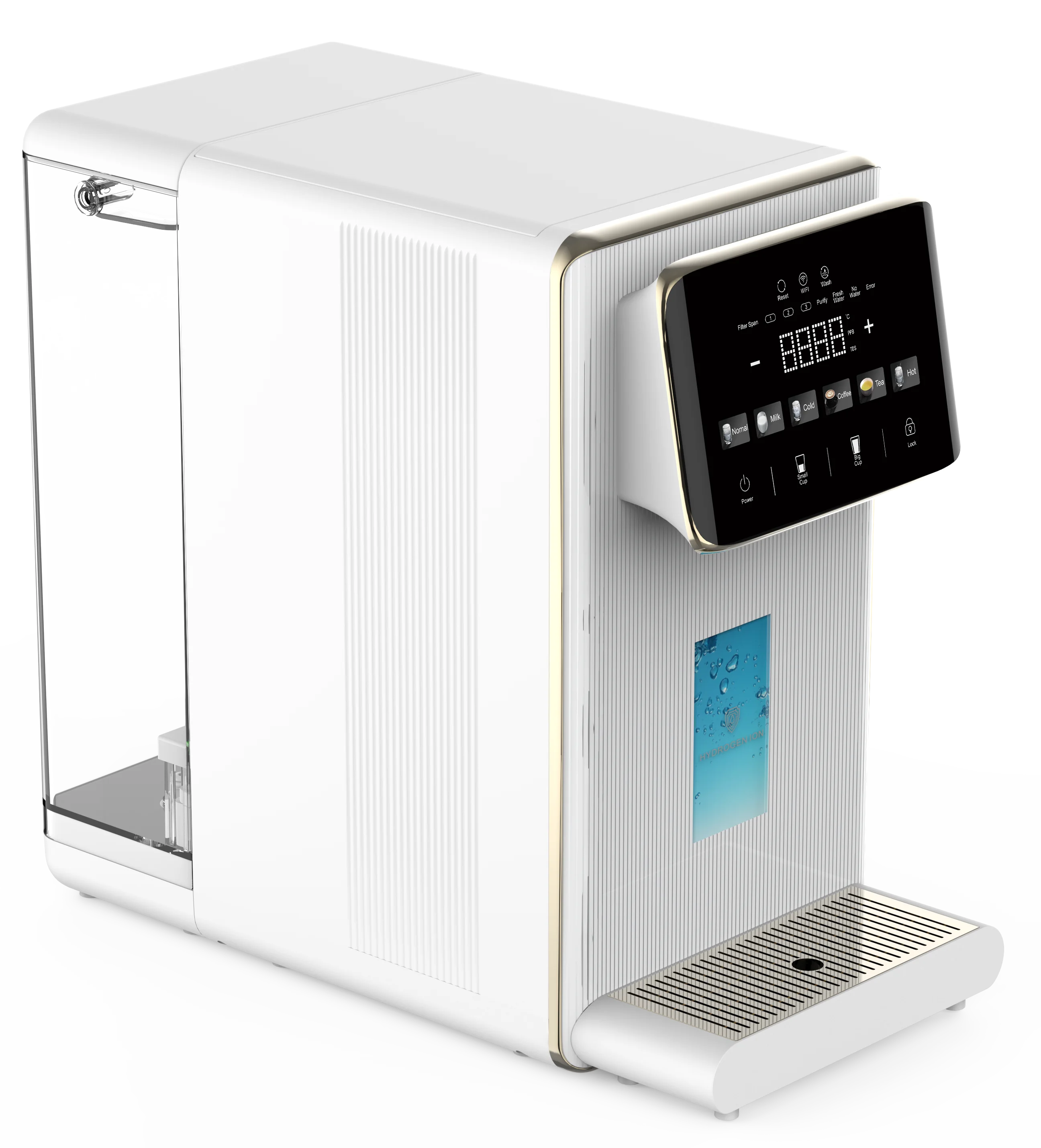 Home RO water purifier+countertop water dispenser 3 sec heating 6 temp choice and hydrogen water