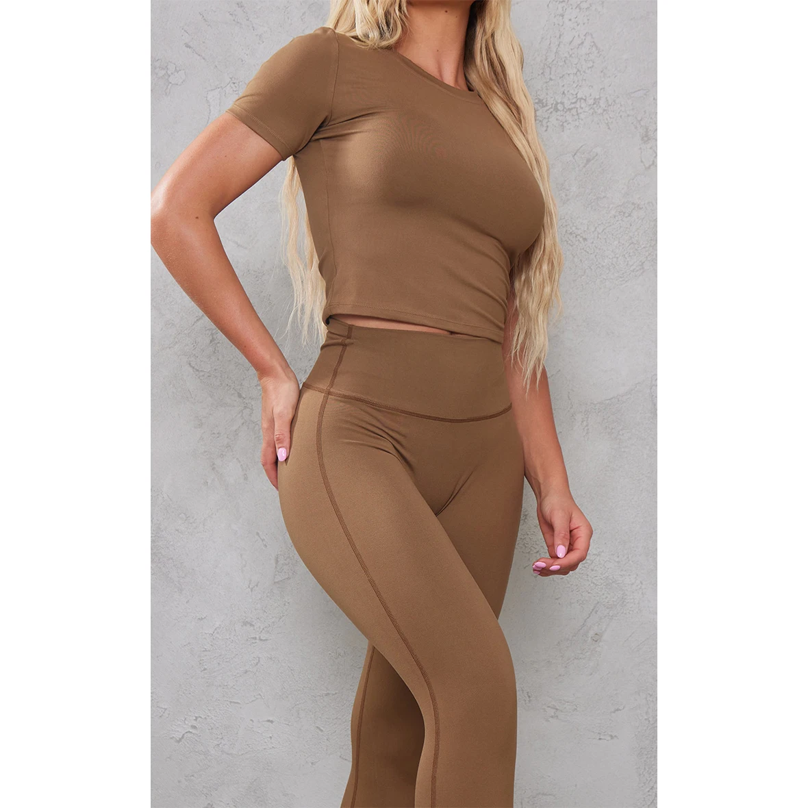 Womens T-Shirts Women Leggings Sport Pants Yoga Pants Custom Screen Print T-Shirt Flare Yoga Pants Set