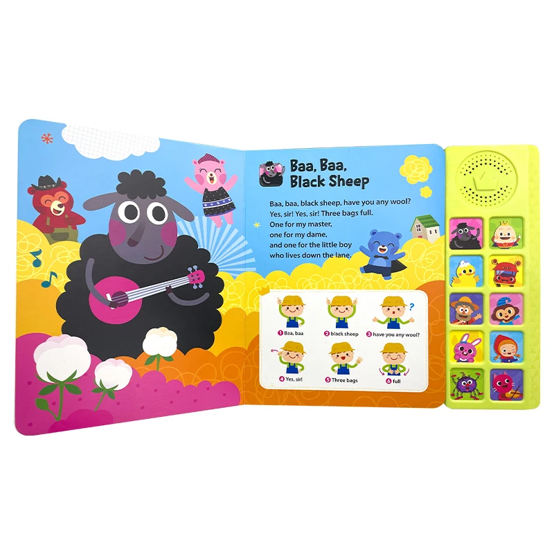 OEM Baby Book Talking Push Button Sound Book Educational Learning Touch Electronic Book for Children