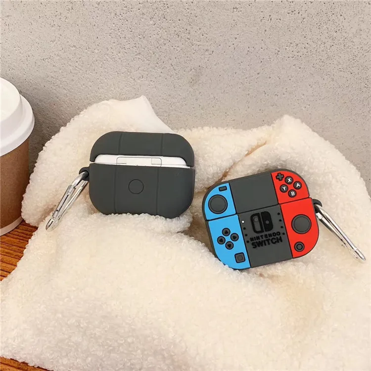 2021 New Wholesale 3D Gameboy Cute Protector with Hook Soft Silicone Case Cover for Airpods Pro for Airpods 1 2 Pro
