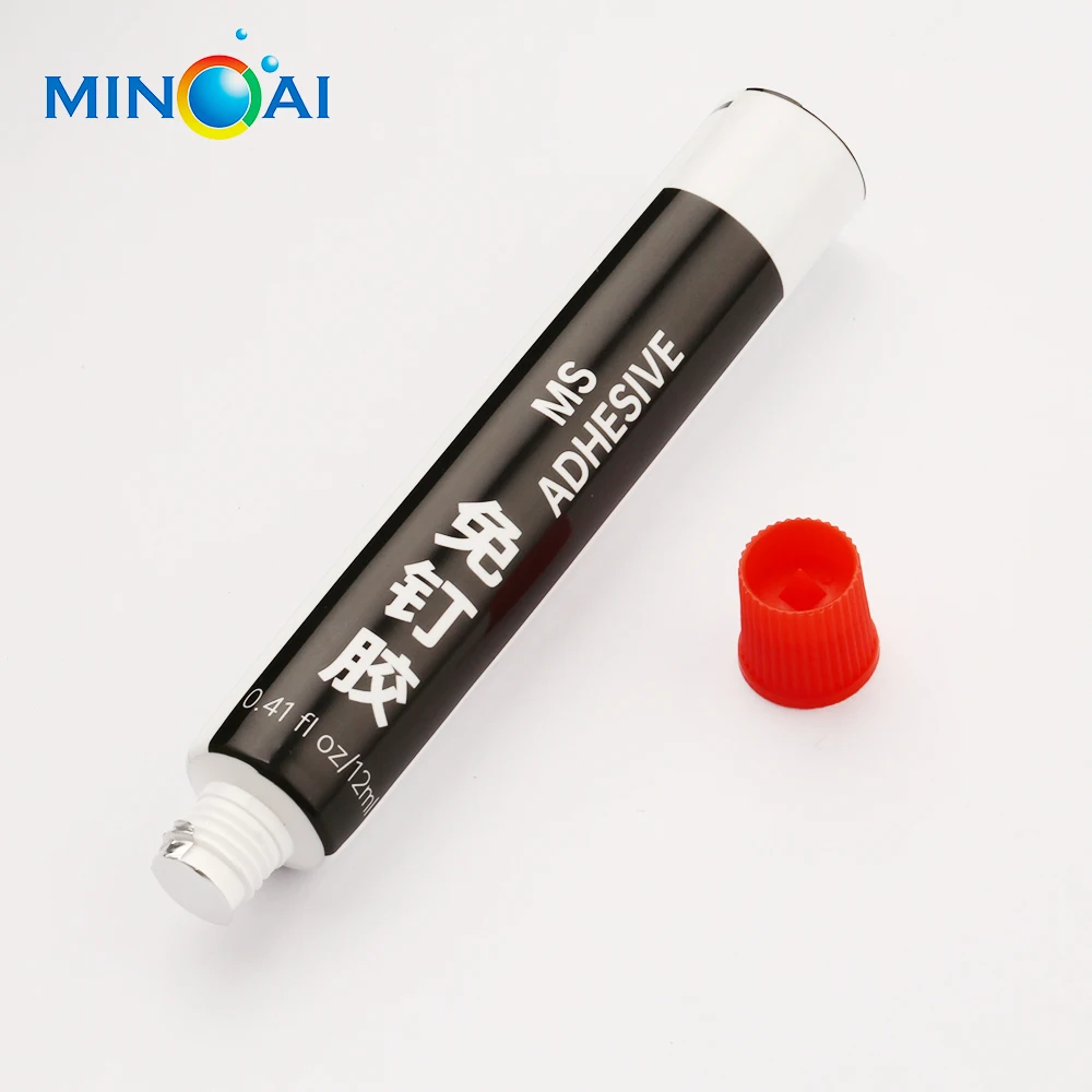 Wholesale Printed Empty MS Adhesive Aluminum Glue Tube Plastic Packaging